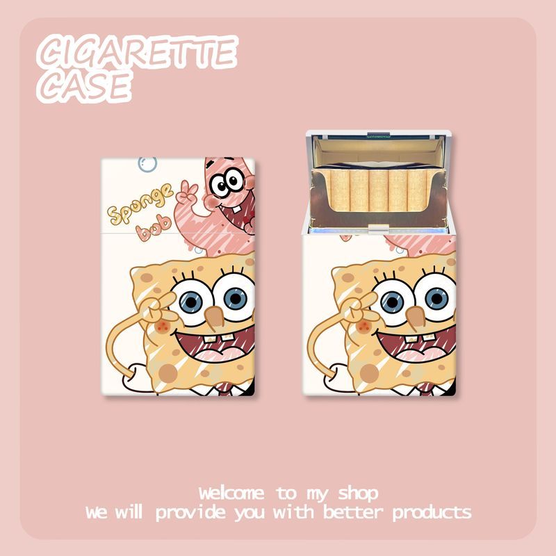 Manga Storage Box - Cute SpongeBob Cigarette Case Cartoon Plastic