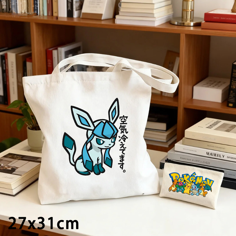 2PCS Pokemoned Canvas Bag and  - Pokemon Anime Merchandise recension och pris